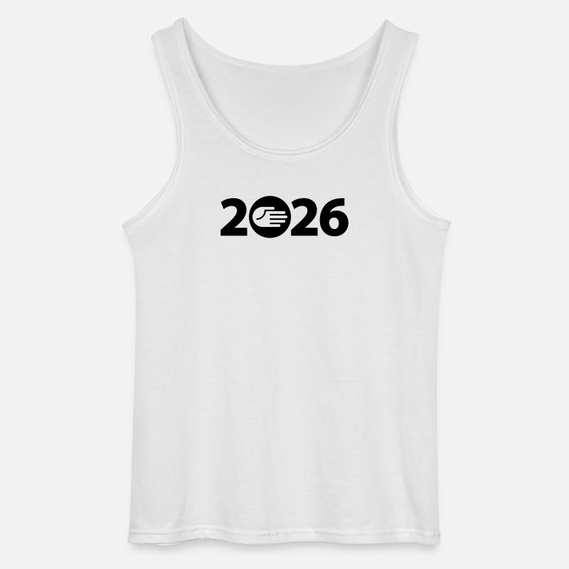 Hallo, Freundschaft 2026 - Gildan Männer Tank Top - Weiß