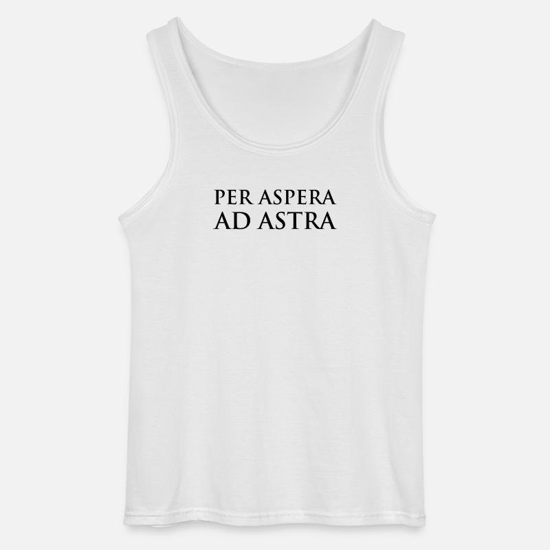 Per Aspera Ad Astra Tipography Design - Canotta da uomo Gildan - bianco