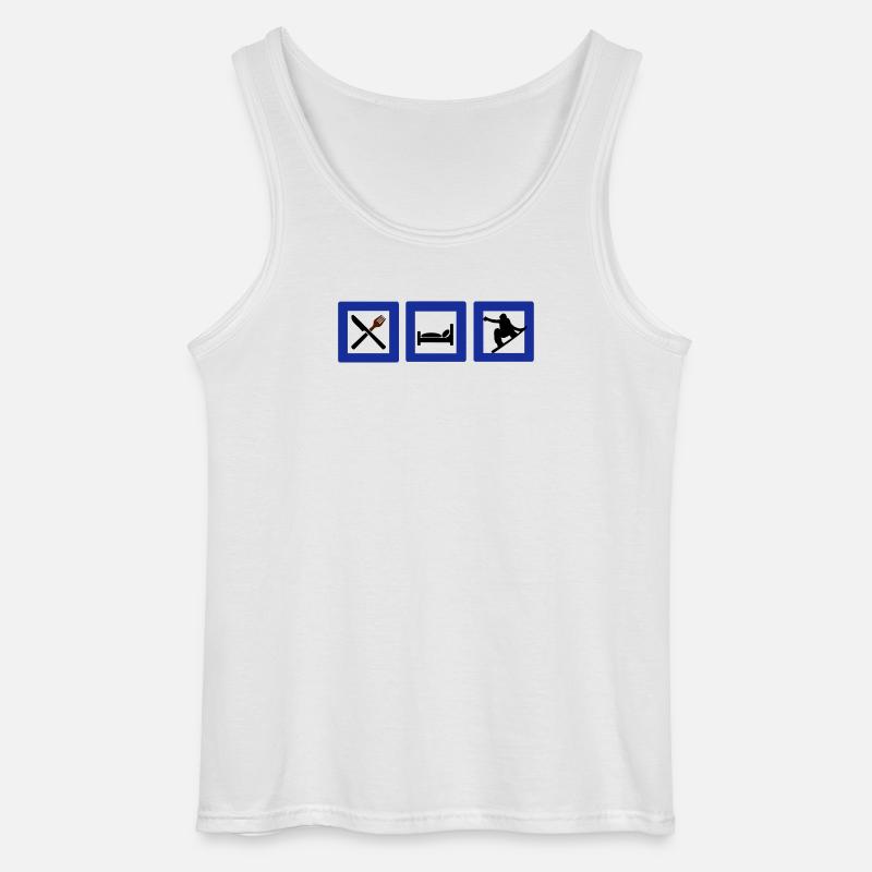 snowboard - Gildan Männer Tank Top - Weiß