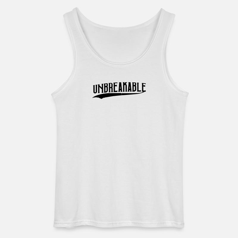 unbreakable unaufhaltsam strong Training beliebt - Gildan Männer Tank Top - Weiß