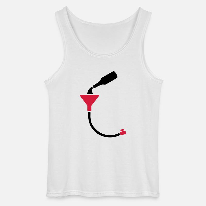 Bier Bong - Gildan Männer Tank Top - Weiß