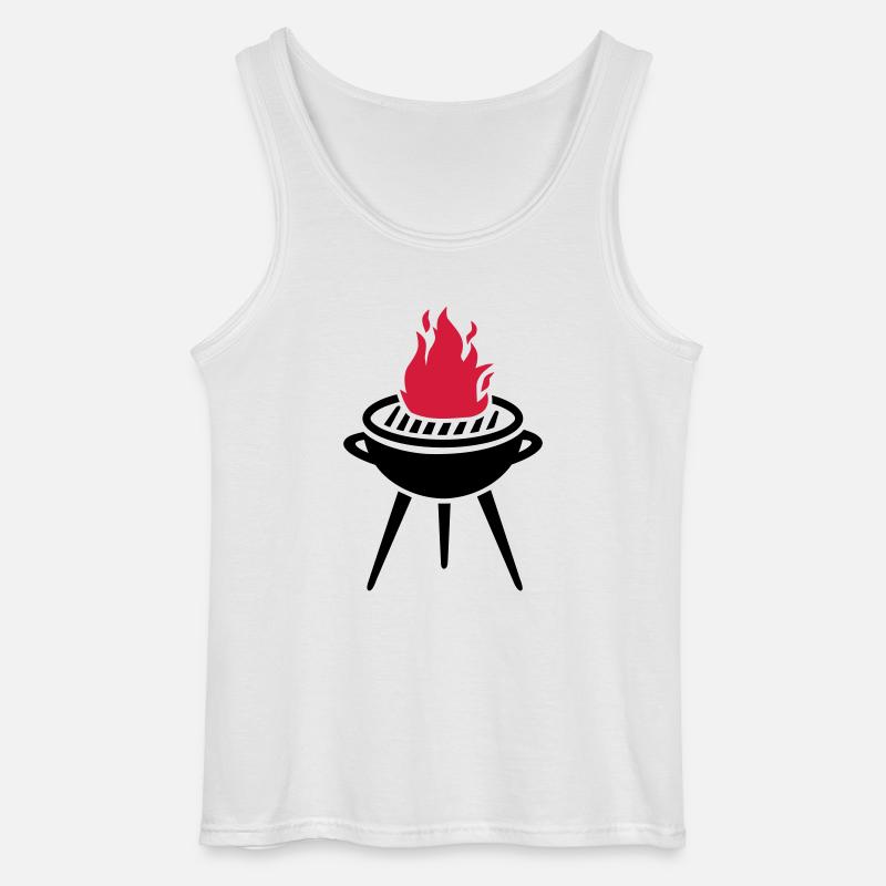 Grill - Gildan Männer Tank Top - Weiß