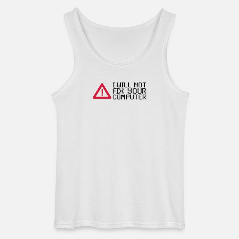 computer - Gildan Men’s Tank Top - white