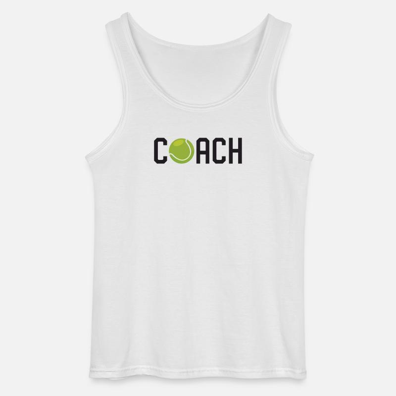 Tennis-Coach - Gildan Männer Tank Top - Weiß