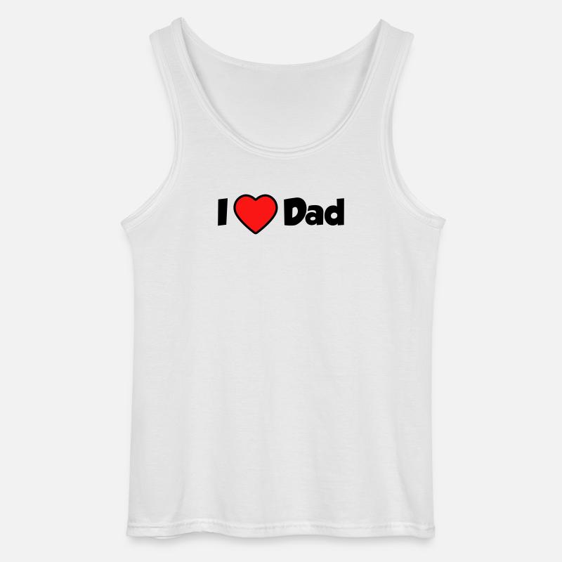 I love Dad - Gildan Männer Tank Top - Weiß