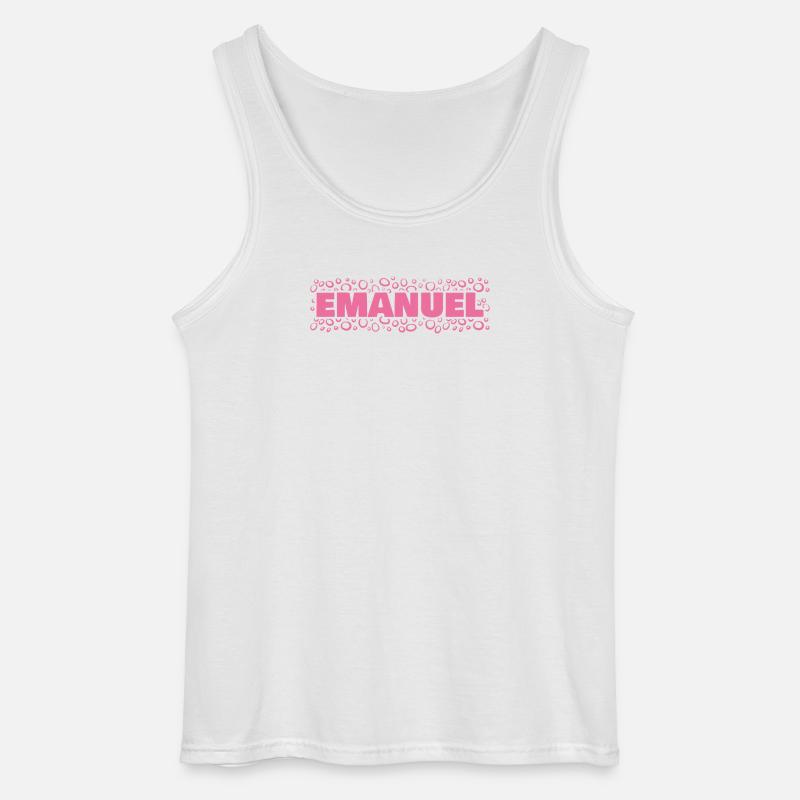 Geschenkidee Emanuel - Gildan Männer Tank Top - Weiß