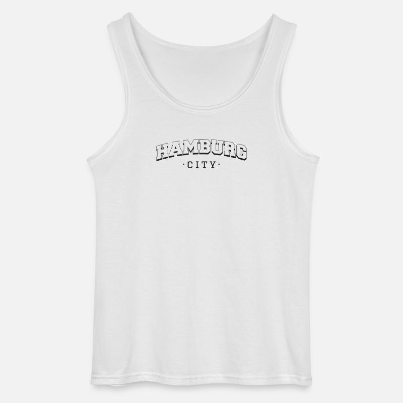 Hamburg City - Gildan Männer Tank Top - Weiß