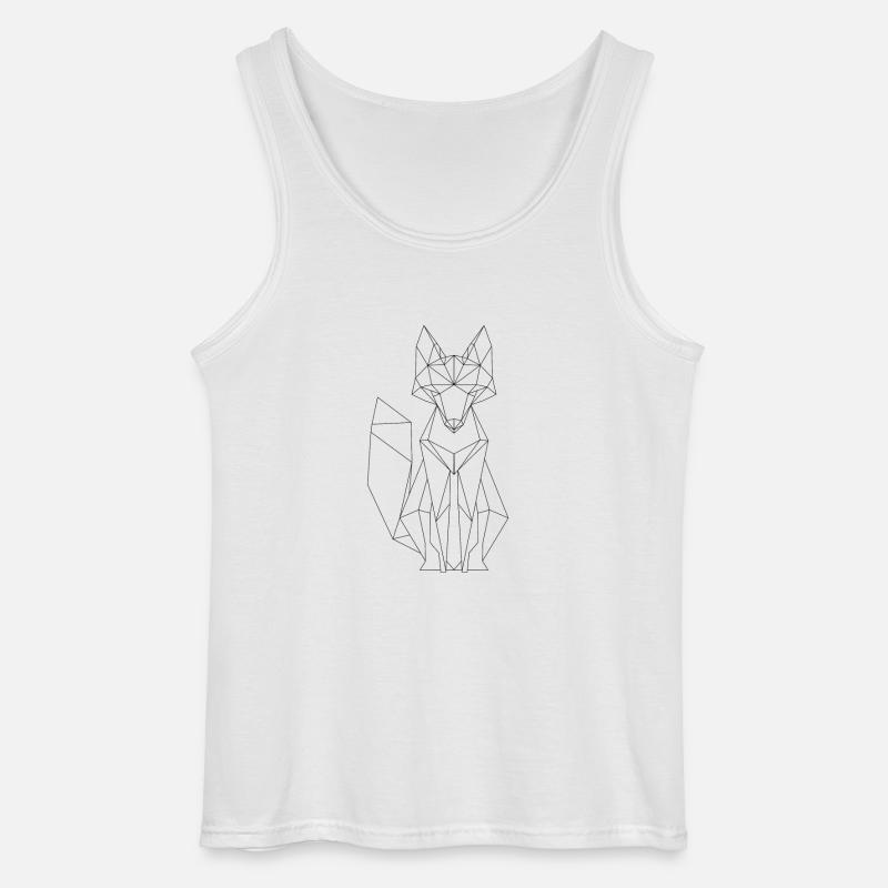 Fuchs Polygon Design - Gildan Männer Tank Top - Weiß