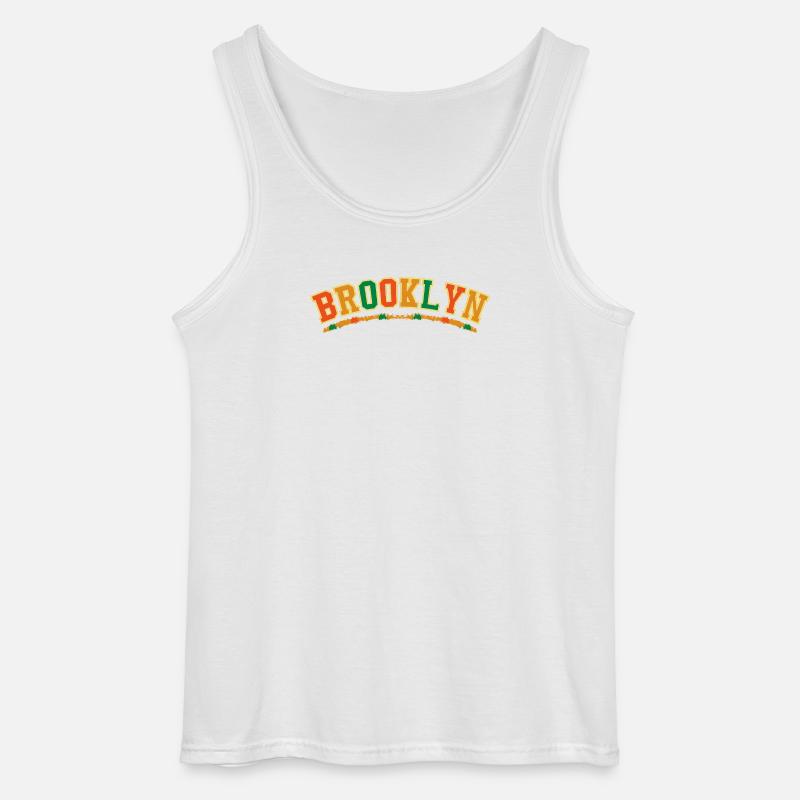 Brooklyn Varsity Bow Emblem - Gildan Männer Tank Top - Weiß