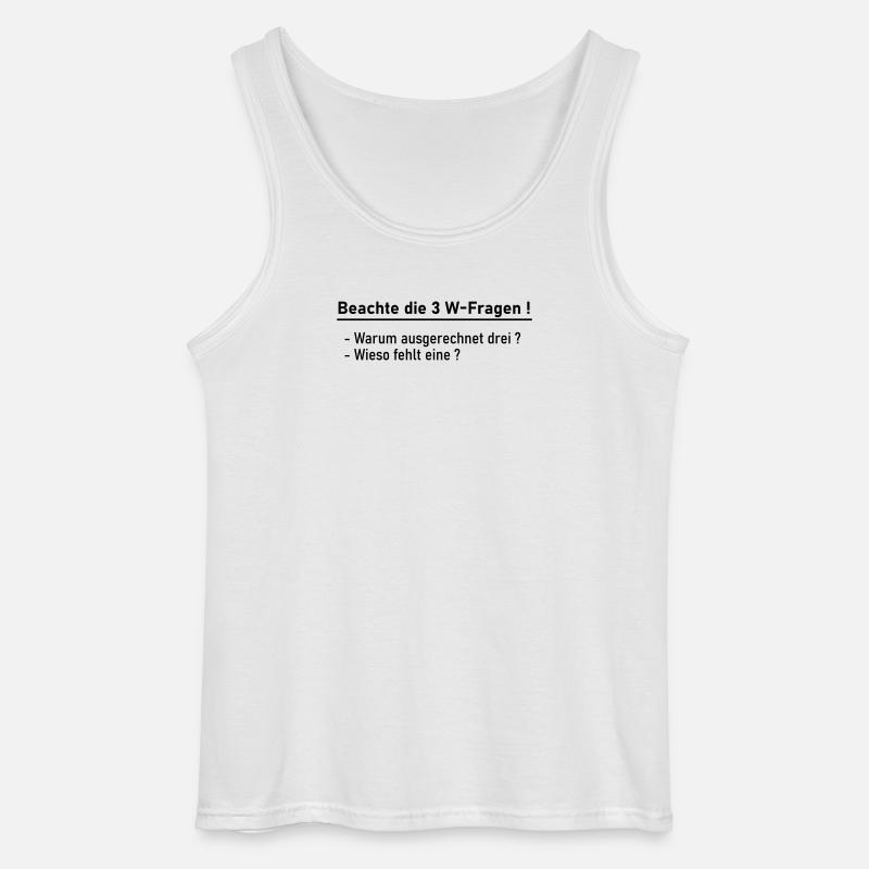 3 Domande W - Canotta da uomo Gildan - bianco