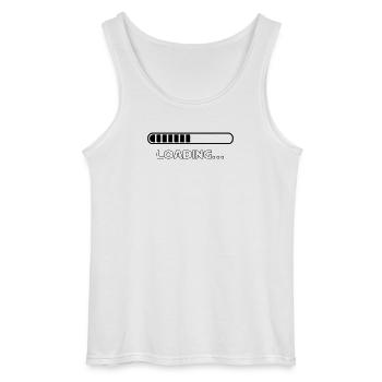 Loading - Gildan Men’s Tank Top - white - Front - AI Model Male 185 dark (185cm)