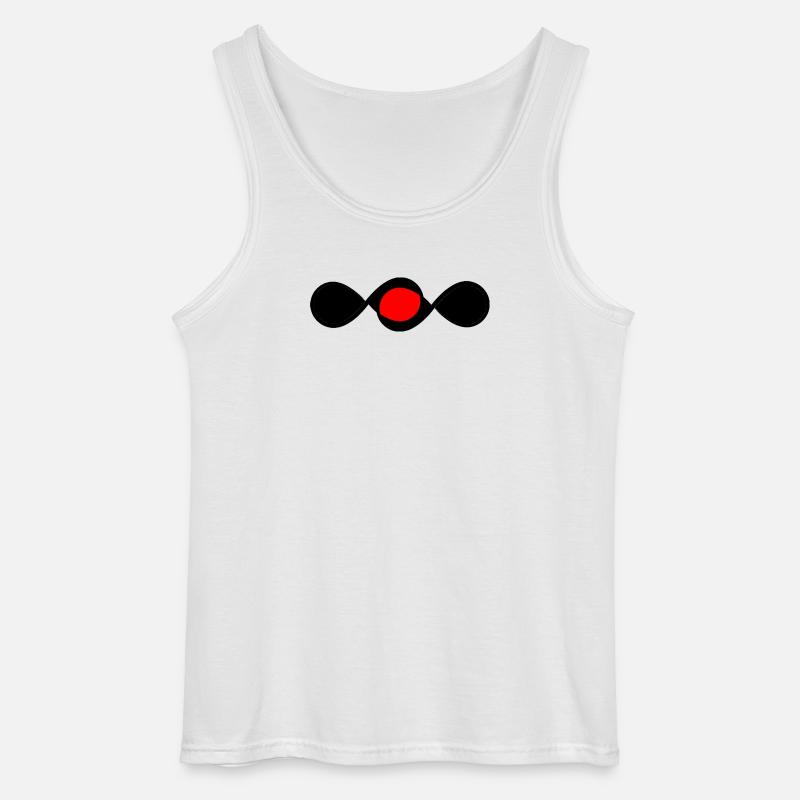 Red Infinity Spotlight - Gildan Men’s Tank Top - white