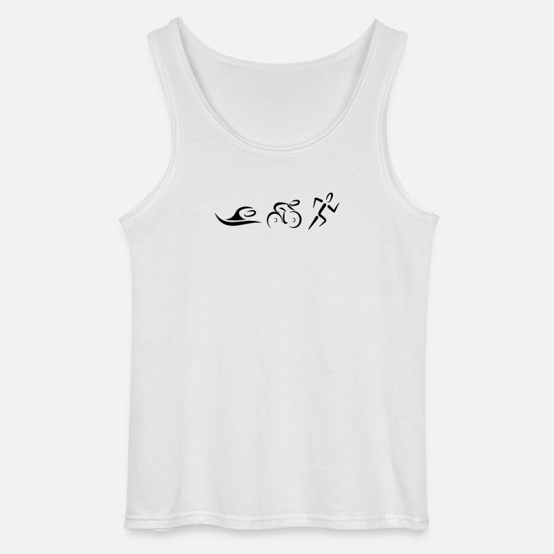 Triathlon - Gildan Männer Tank Top - Weiß