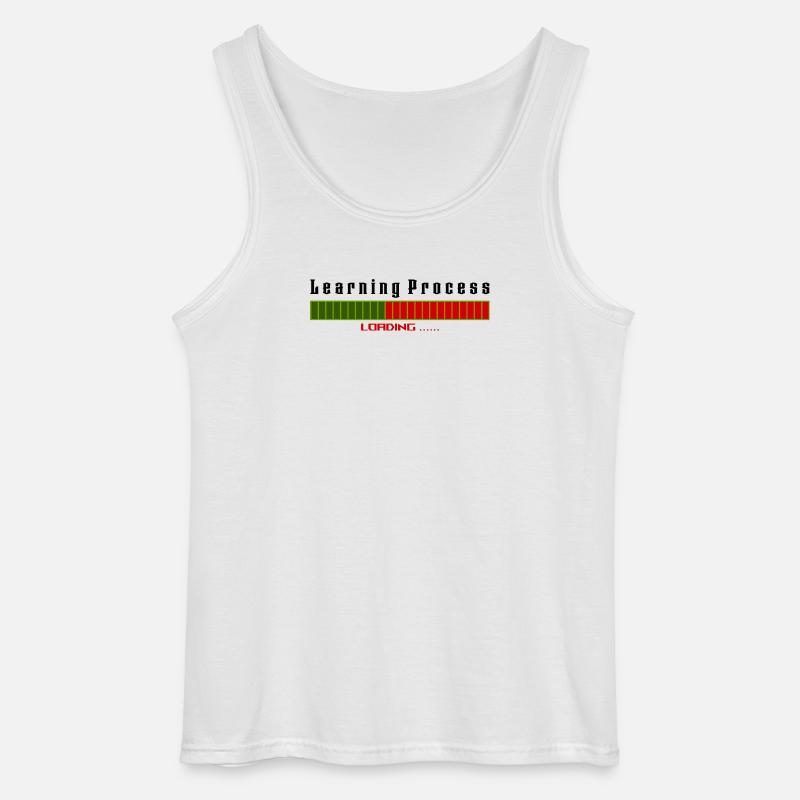 Learning Process Loading white shirt - Gildan Männer Tank Top - Weiß