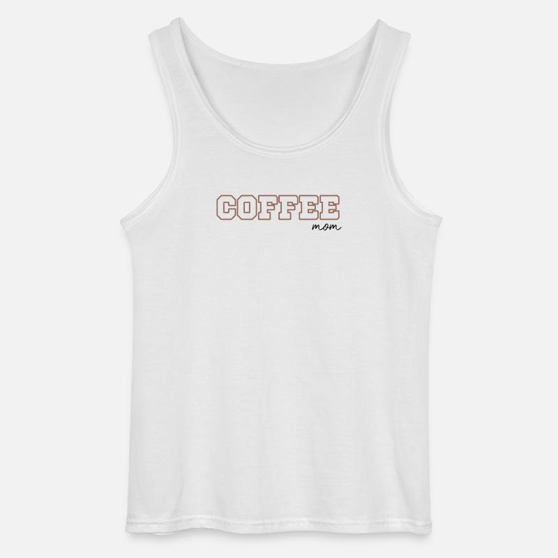 Kaffee Mom - Gildan Männer Tank Top - Weiß