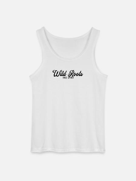 Wild Roots Free Spirit - Gildan Männer Tank Top - Weiß