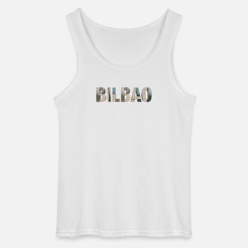 BILBAO – Modern Architectural Typography - Gildan Männer Tank Top - Weiß