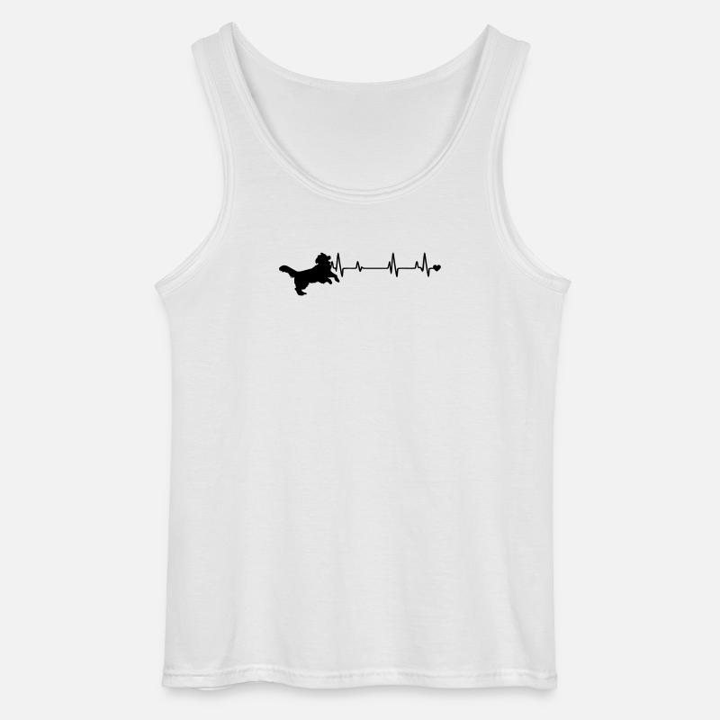 Hund - Gildan Männer Tank Top - Weiß