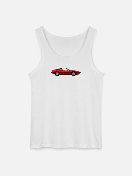 RED SPORTS CAR - Gildan Men’s Tank Top - white