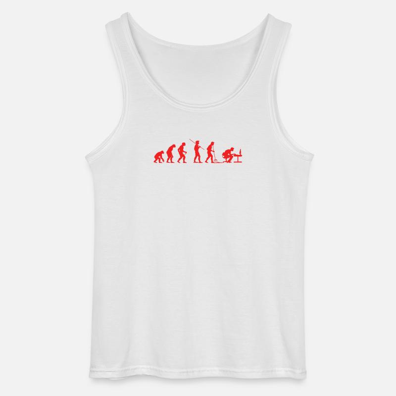 Evolution Gamer | Computer Freak Nerd PC - Gildan Männer Tank Top - Weiß