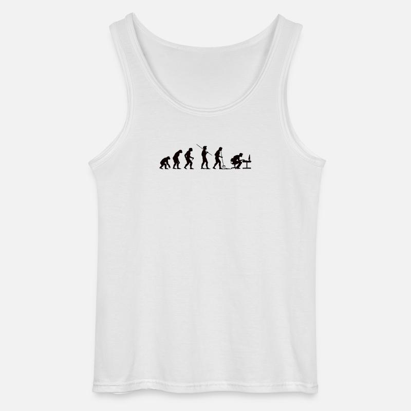 Programmer Evolution Computer Scientist Developer - Gildan Men’s Tank Top - white