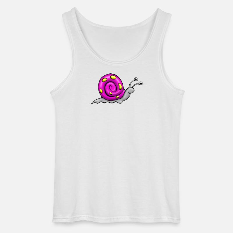 Schnecke Comic - Gildan Männer Tank Top - Weiß