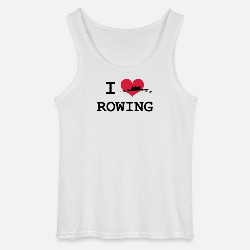 I Love Rowing - Gildan Männer Tank Top - Weiß