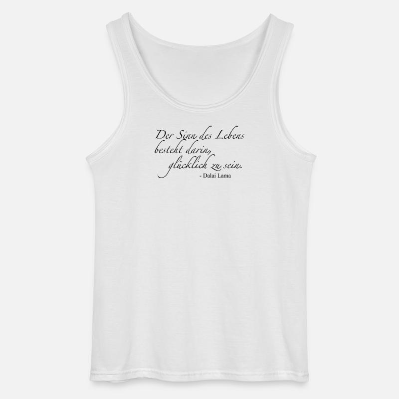 Dalai Lama - Gildan Männer Tank Top - Weiß