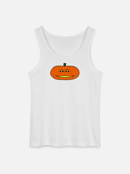 HALLOWEEN. PUMPKIN. HALLOWEEN PUMPKIN - Gildan Men’s Tank Top - white