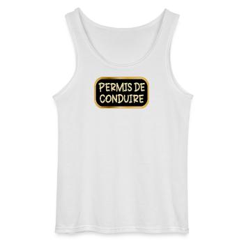 Permis de conduire - Débardeur Gildan Homme - blanc - Devant - AI Model Male 185 dark (185cm)