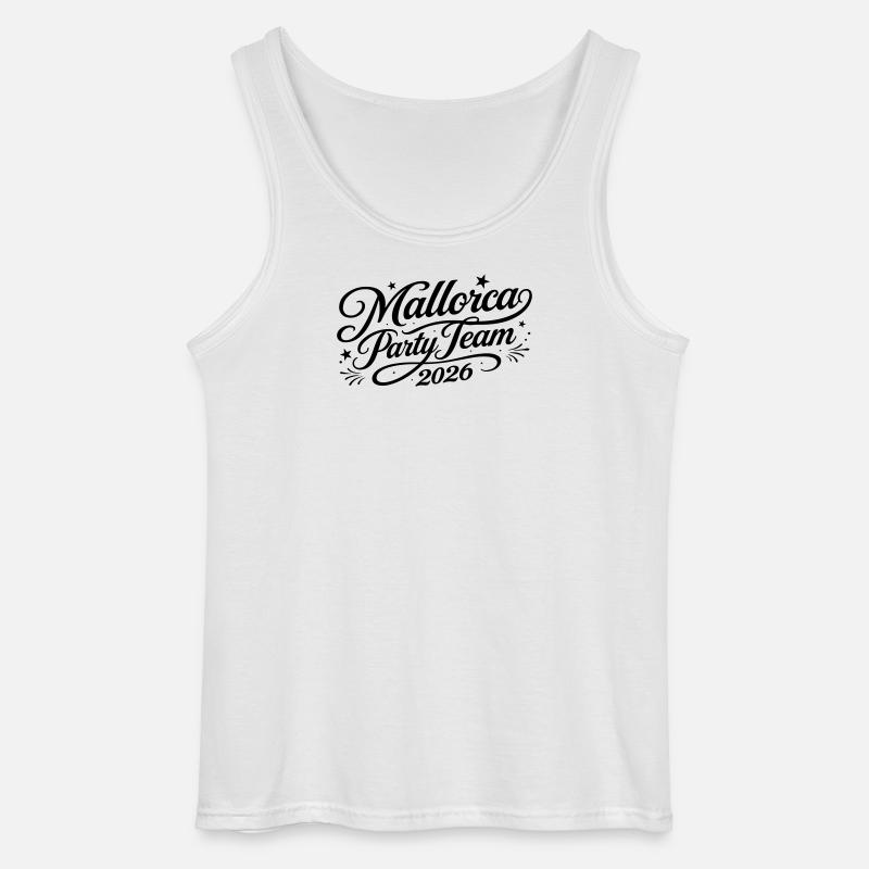 Mallorca Party Team 2026 - Gildan Männer Tank Top - Weiß