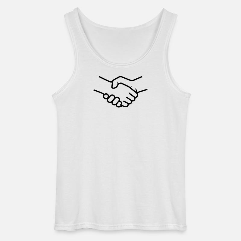 Handschlag Hände Teamwork - Gildan Männer Tank Top - Weiß