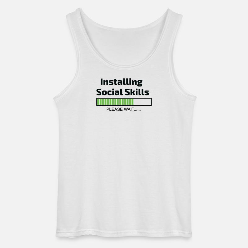 computer installing social skills programmer - Gildan Men’s Tank Top - white