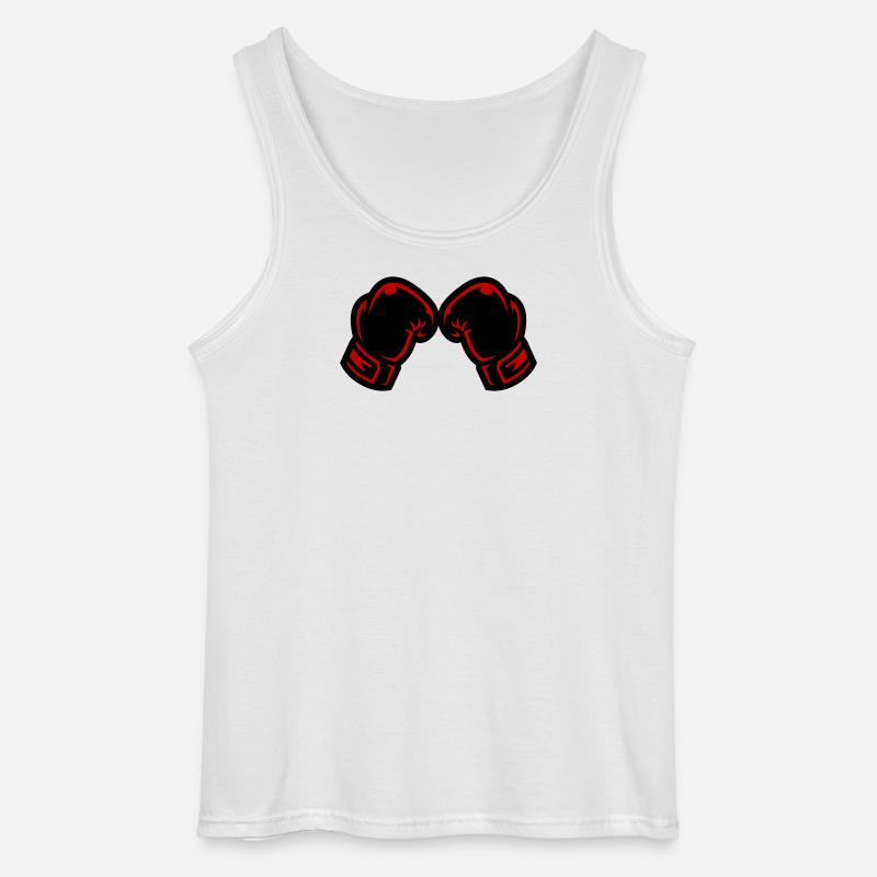 Boxhandschuhe Symbol Logo - Gildan Männer Tank Top - Weiß