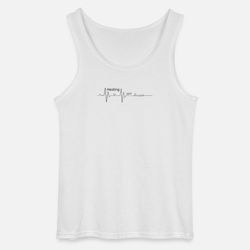 Die Heilung ist nicht linear – Kardiogramm - Gildan Männer Tank Top - Weiß