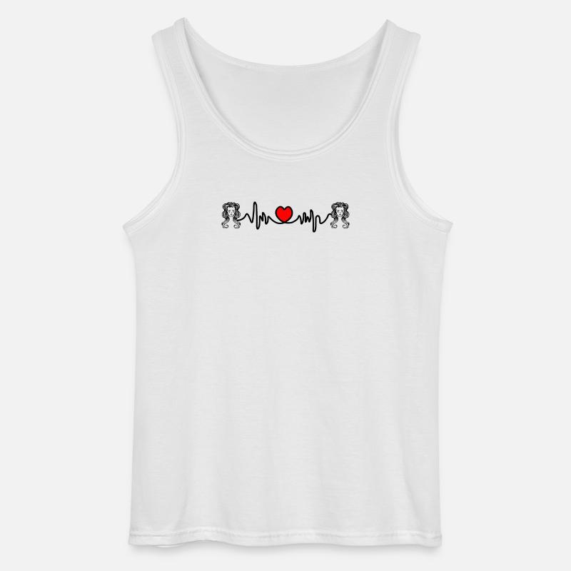Herzfrequenz Kardio Jungfrau Jungfrau - Gildan Männer Tank Top - Weiß