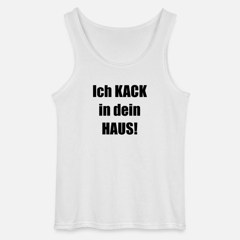 #IchKackInDeinHaus - Gildan Männer Tank Top - Weiß