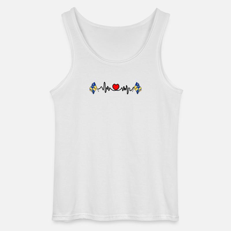 Dauphiné-Herzfrequenz - Gildan Männer Tank Top - Weiß