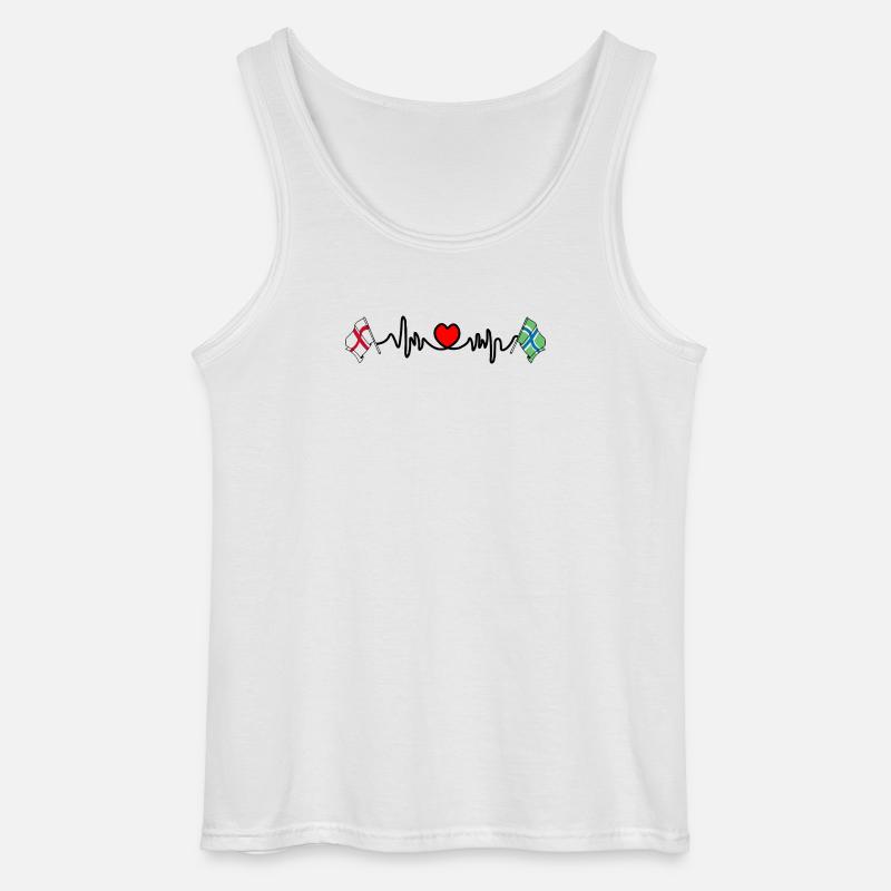 Herzfrequenz in Gloucestershire & England - Gildan Männer Tank Top - Weiß