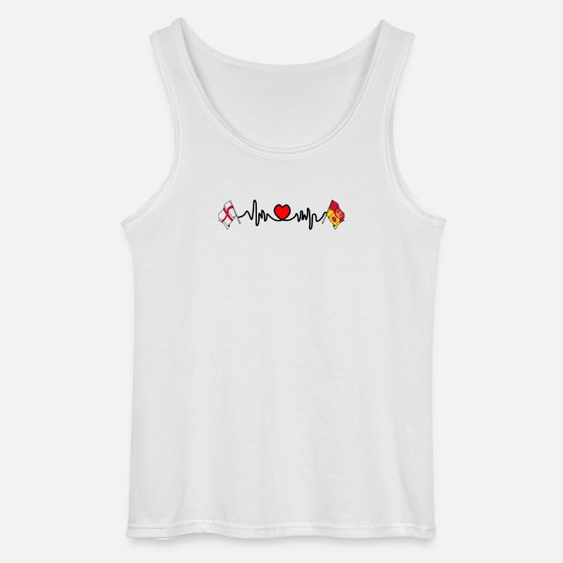 Herzfrequenz Hampshire & England - Gildan Männer Tank Top - Weiß