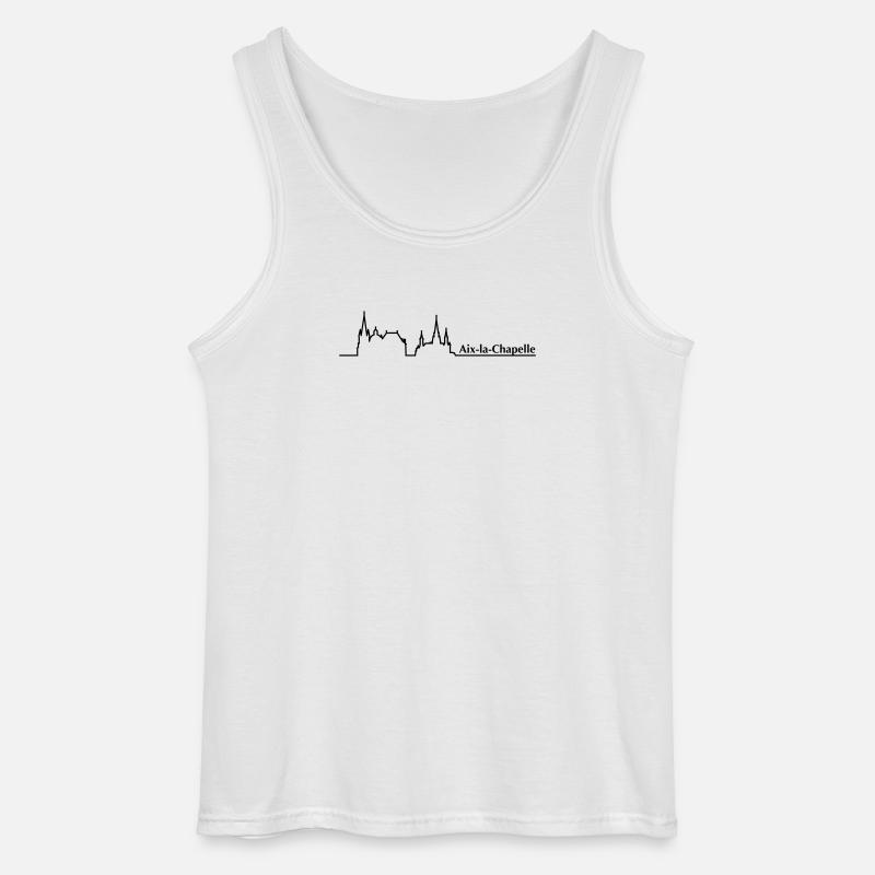 Aachen Skyline - Gildan Männer Tank Top - Weiß