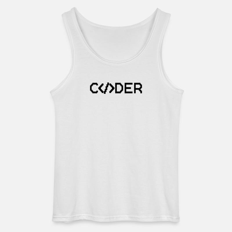 Coder - Gildan Männer Tank Top - Weiß
