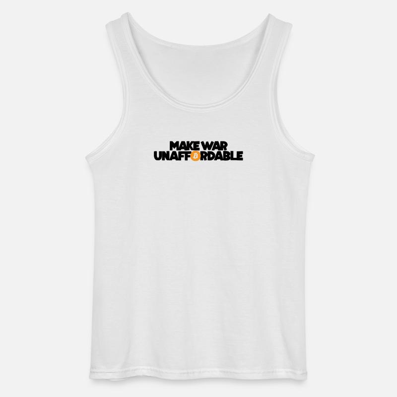 Bitcoin - Make war unaffordable - Gildan Männer Tank Top - Weiß