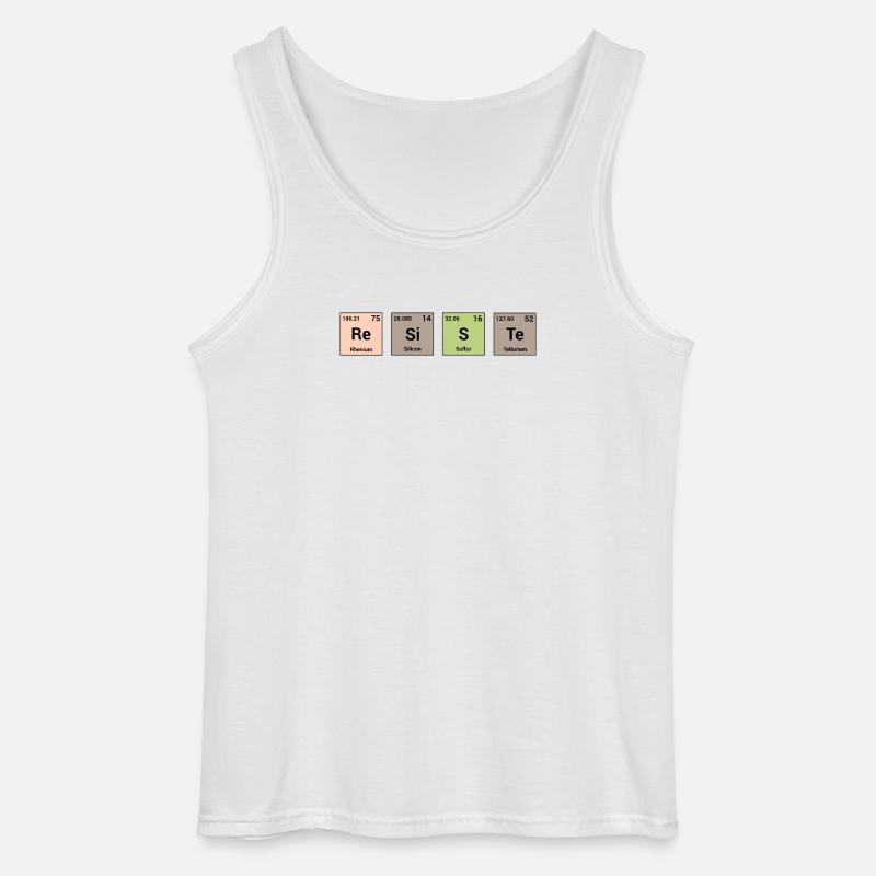 Widersteht in periodischen Elementen - Gildan Männer Tank Top - Weiß