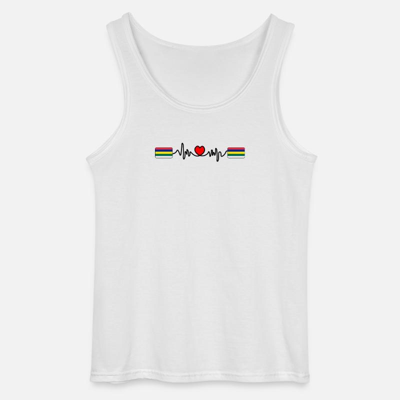 Terschelling Pulse Logo – Island Style - Gildan Men’s Tank Top - white
