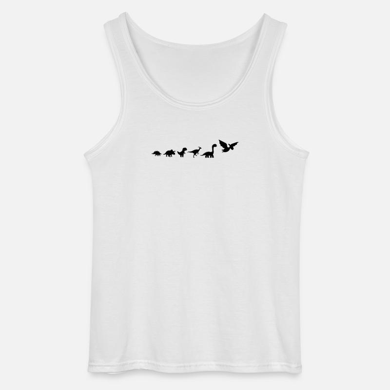 Dinosaur Evolution - Gildan Men’s Tank Top - white