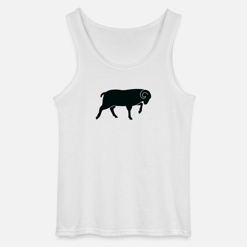 Ein laufender Schafbock - Gildan Männer Tank Top - Weiß