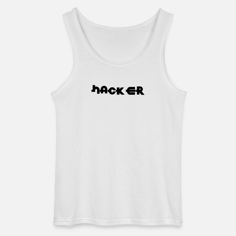 Hacker - Gildan Männer Tank Top - Weiß