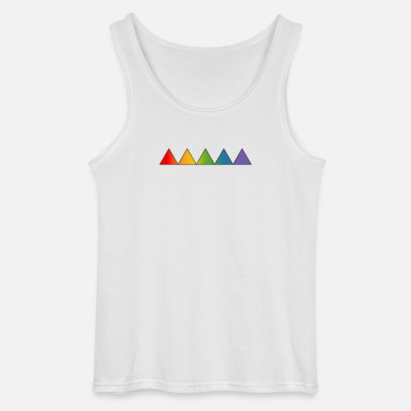 Regenbogen LGBTQ triangles - Gildan Männer Tank Top - Weiß