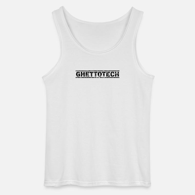 Ghettotech - Gildan Männer Tank Top - Weiß
